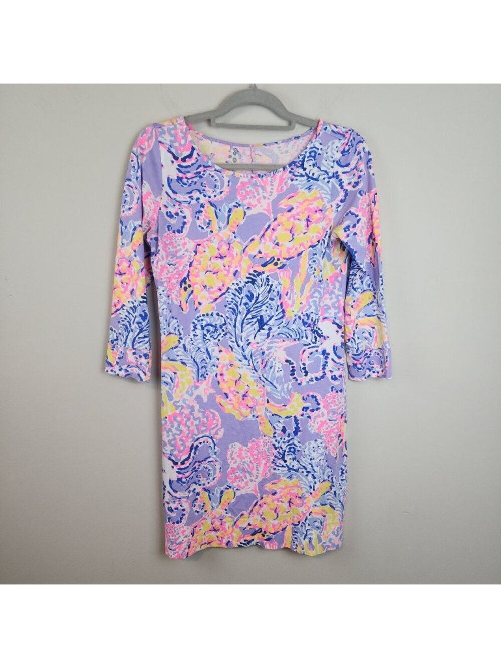Lilly Pulitzer Marlowe So Snappy Dress Pima Cotton Sz S Beach Resort Turtles